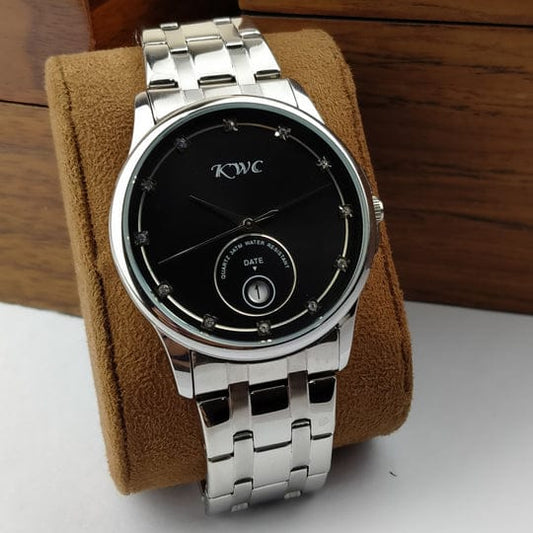 Shadow Steel – Silver Metal with Black Dial