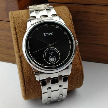 Shadow Steel – Silver Metal with Black Dial