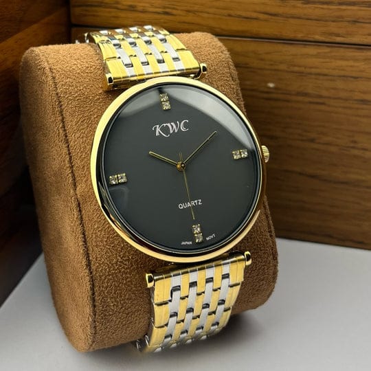 Obsidian Crown – Silver & Black Dial Watch