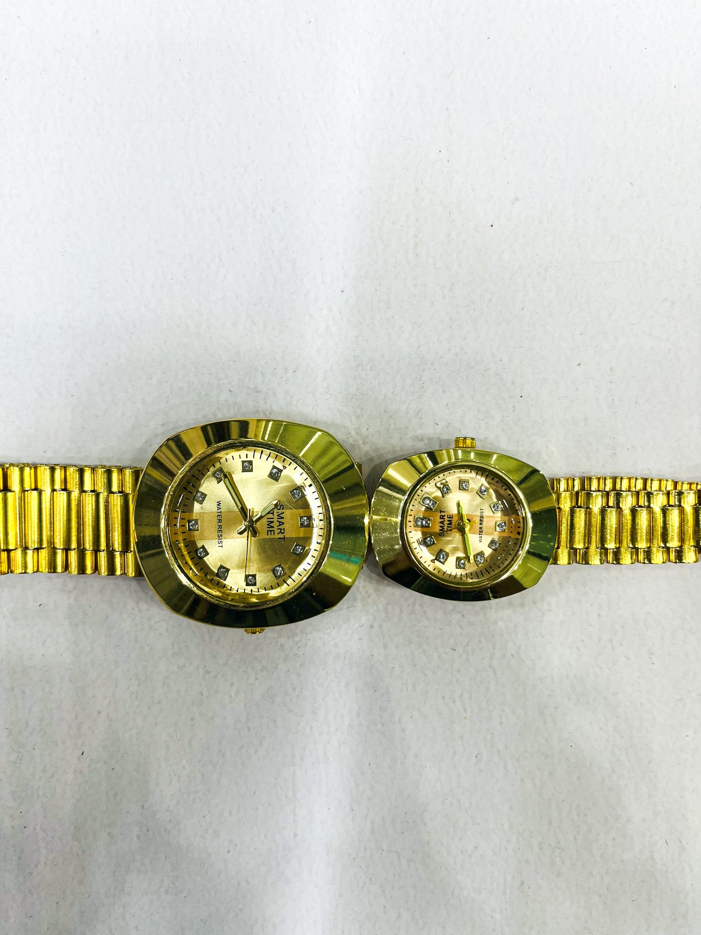 Luxury Gold Couple Watch Set | Matching His & Hers Analog Watches