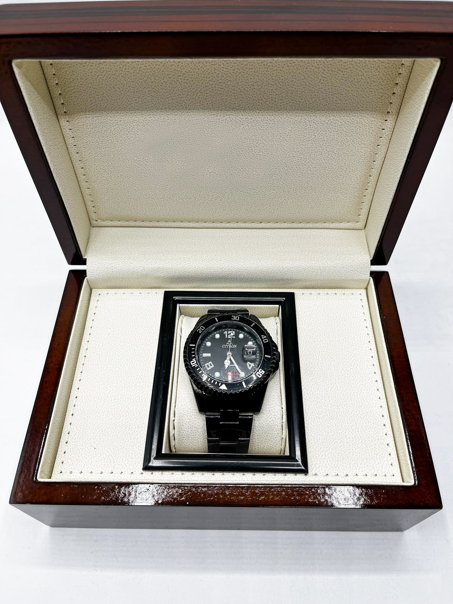 Citron Black Diver Men’s Luxury Quartz Watch – Waterproof Stainless Steel Sport Watch for Men