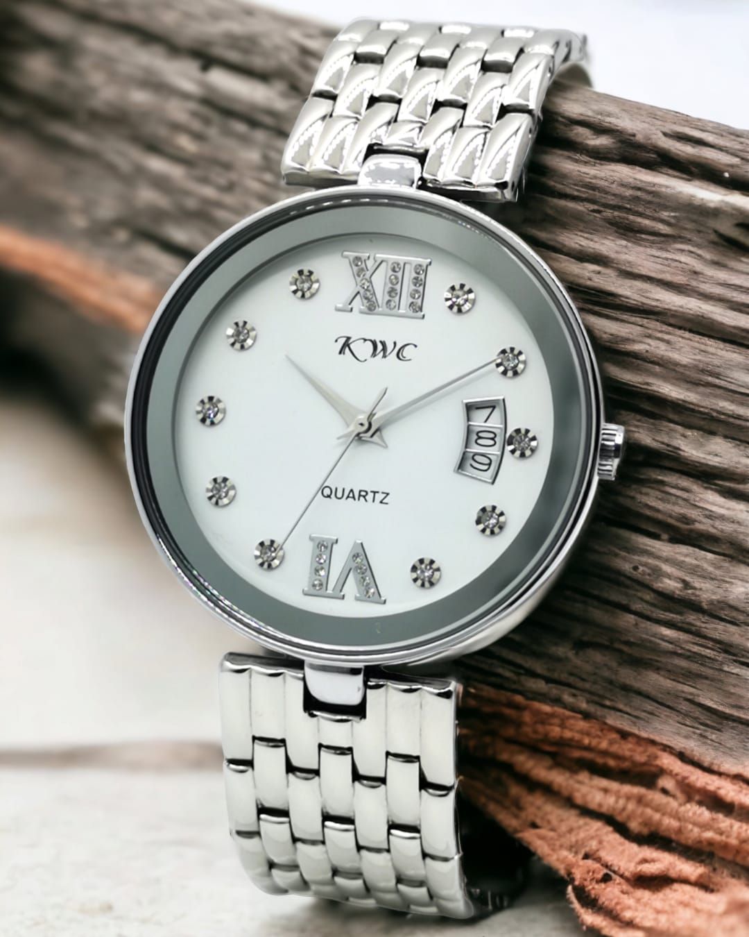 Elysian Frost – Crystal Dial Silver Watch