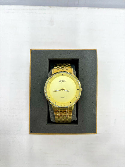 Classic Full Gold Quartz Men’s Watch – Elegant Dress Wristwatch