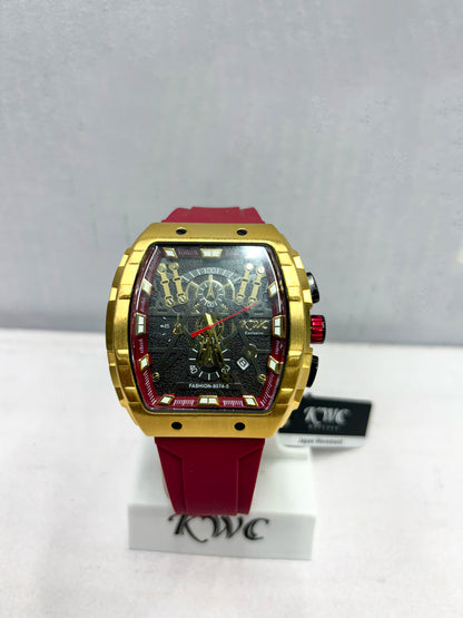 Luxury Gold-Tone Sporty Quartz Watch in Four Premium Colors – Men’s Premium Timepiece