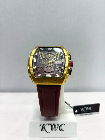 Luxury Gold-Tone Sporty Quartz Watch in Four Premium Colors – Men’s Premium Timepiece