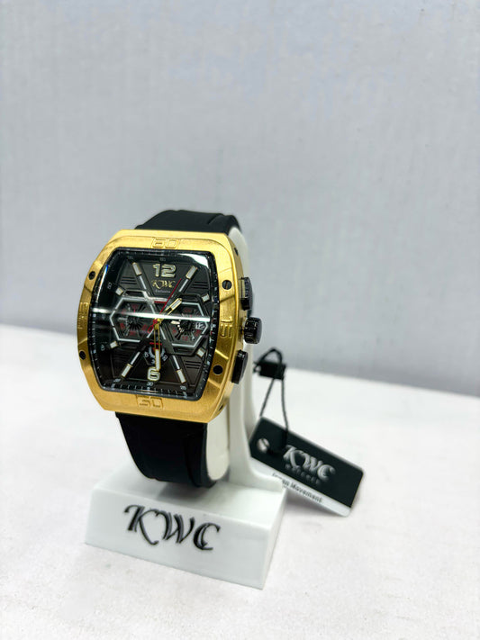 Luxury Gold-Tone Sporty Quartz Watch in Four Premium Colors – Men’s Premium Timepiece