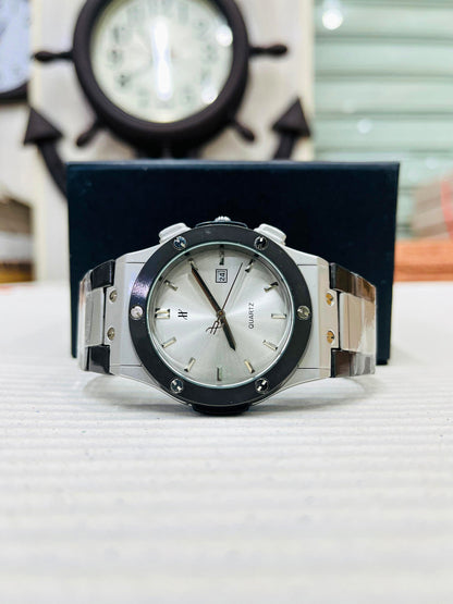 Imperial Swiss Quartz Silver Dial Stainless Steel Men’s Classic Watch