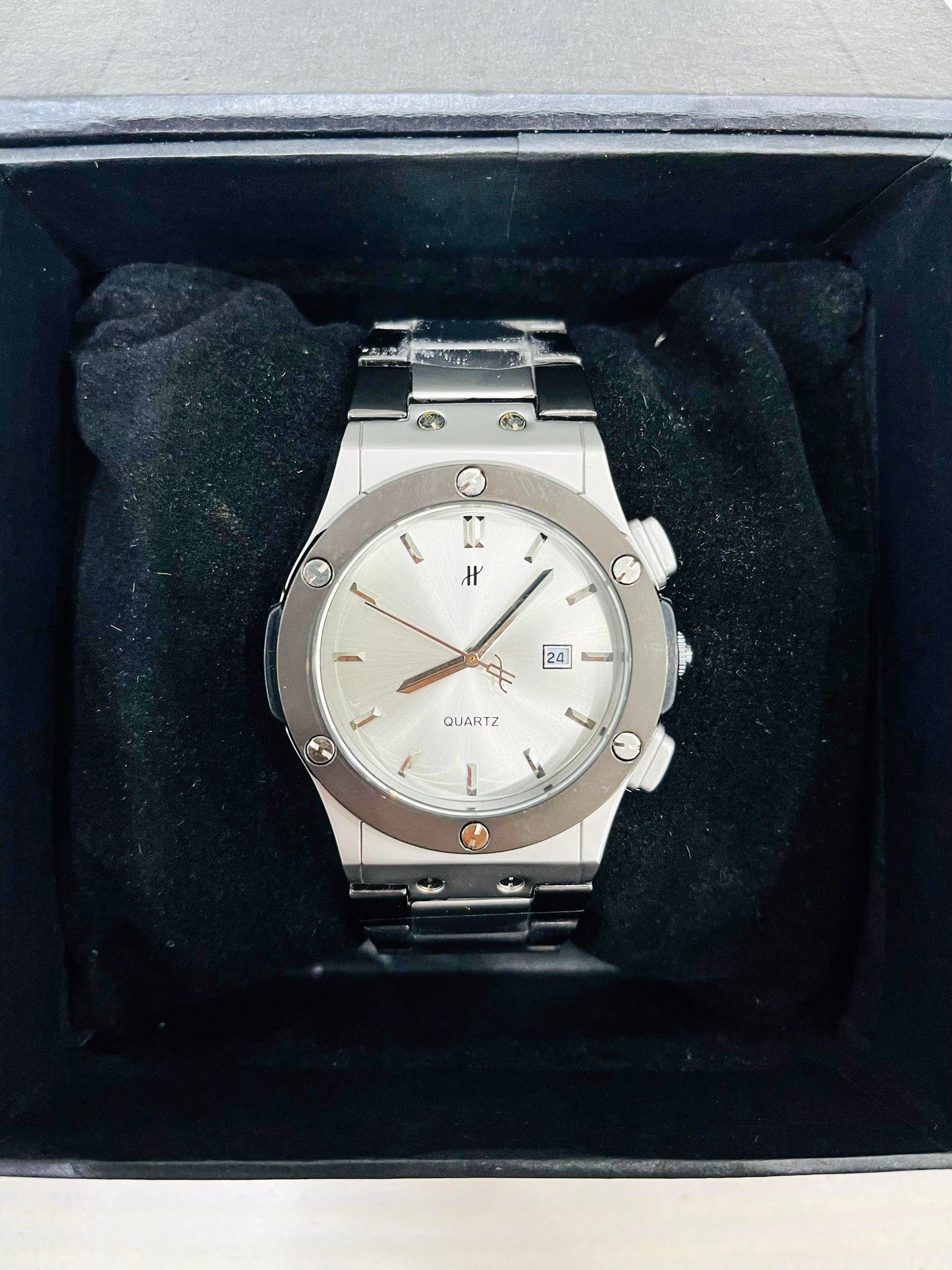 Imperial Swiss Quartz Silver Dial Stainless Steel Men’s Classic Watch