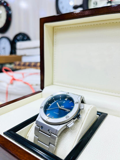 Imperial Swiss Quartz Blue Dial Stainless Steel Men’s Luxury Watch