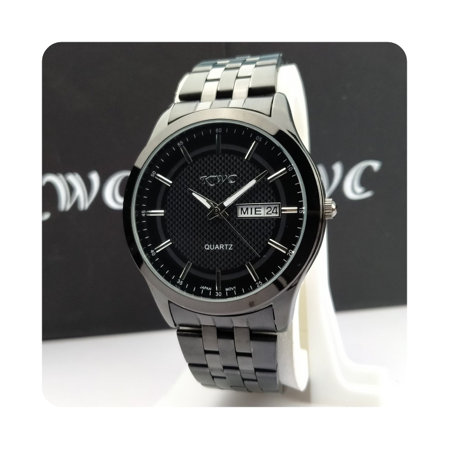 Midnight Alloy – Black & Silver Metal Watch