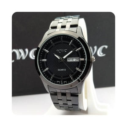 Midnight Alloy – Black & Silver Metal Watch