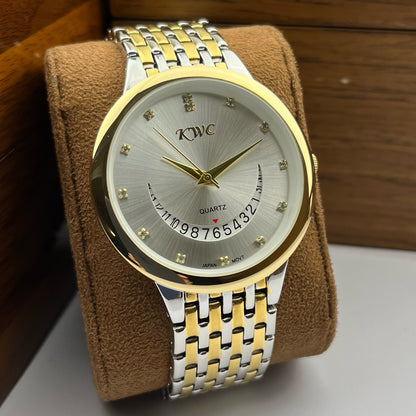 Chrono Date Luxe – Silver Metal with Date Dial